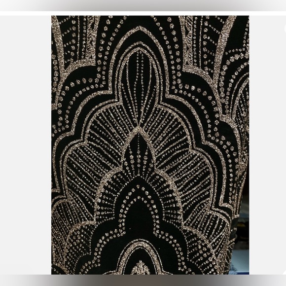 NWOT‼️ Jump Apparel JUMP Apparel Dress Rose Gold Glitter Short-Sleeve - Picture 7 of 8